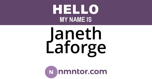Janeth Laforge