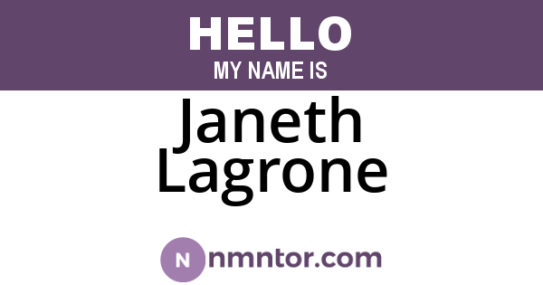 Janeth Lagrone