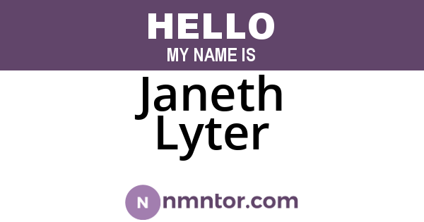Janeth Lyter