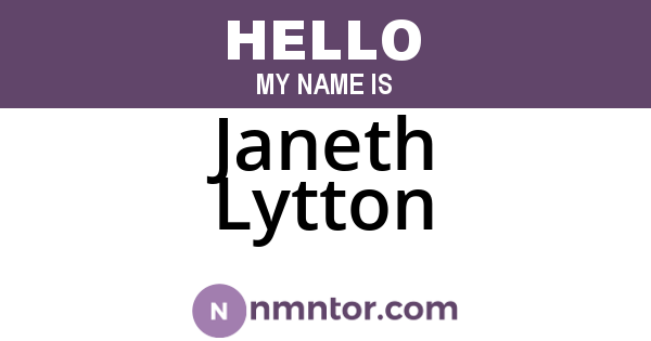 Janeth Lytton