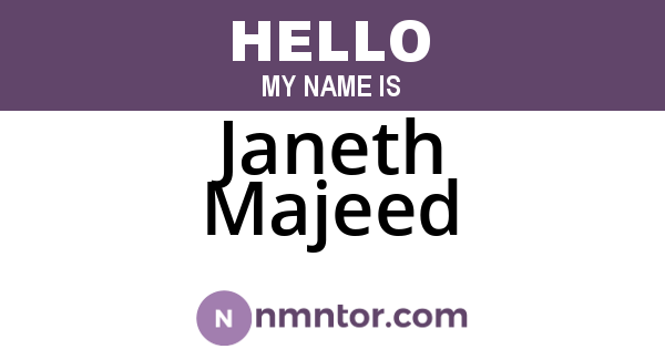 Janeth Majeed
