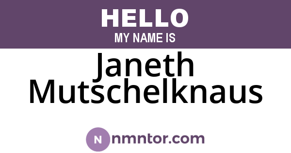 Janeth Mutschelknaus