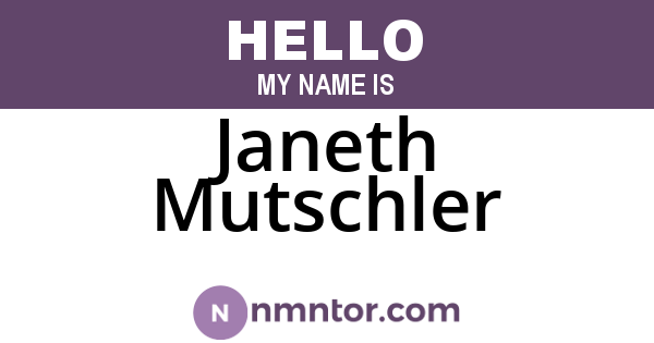 Janeth Mutschler