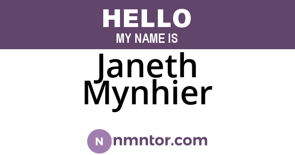 Janeth Mynhier