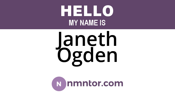 Janeth Ogden