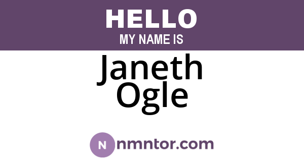 Janeth Ogle
