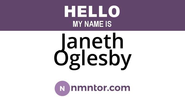 Janeth Oglesby