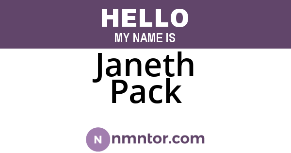 Janeth Pack