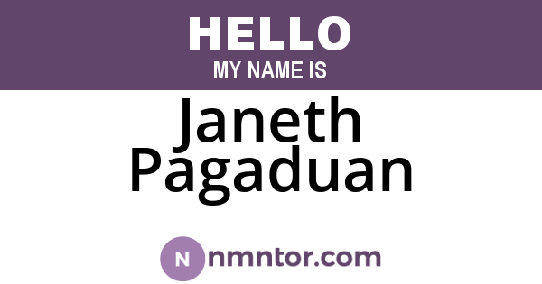 Janeth Pagaduan