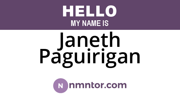 Janeth Paguirigan