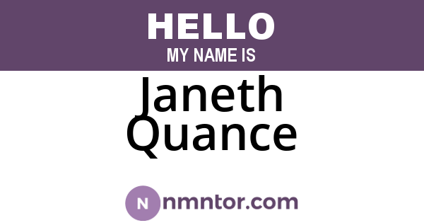 Janeth Quance