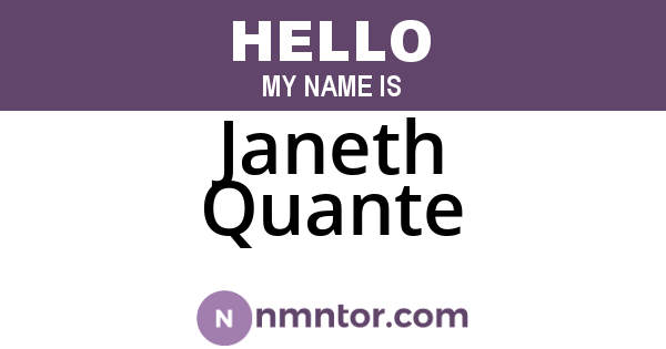 Janeth Quante