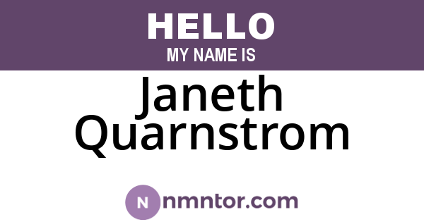 Janeth Quarnstrom