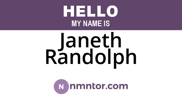Janeth Randolph