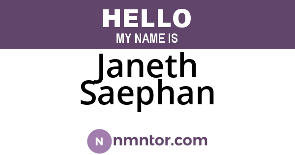Janeth Saephan