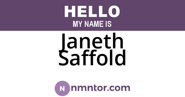 Janeth Saffold