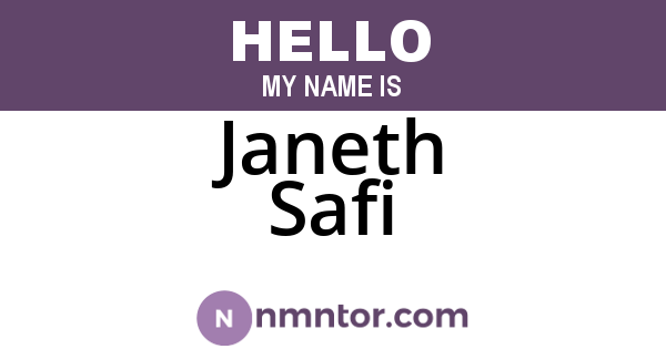 Janeth Safi
