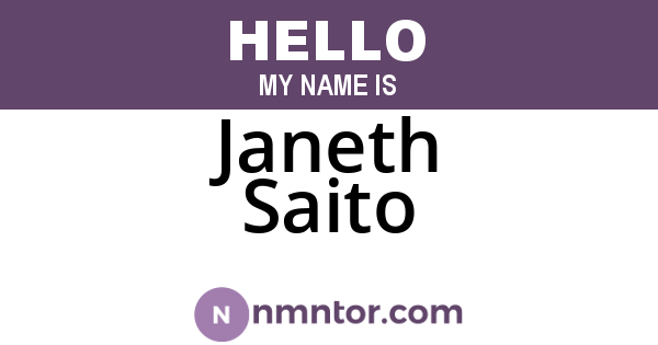 Janeth Saito