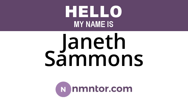 Janeth Sammons