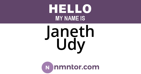 Janeth Udy