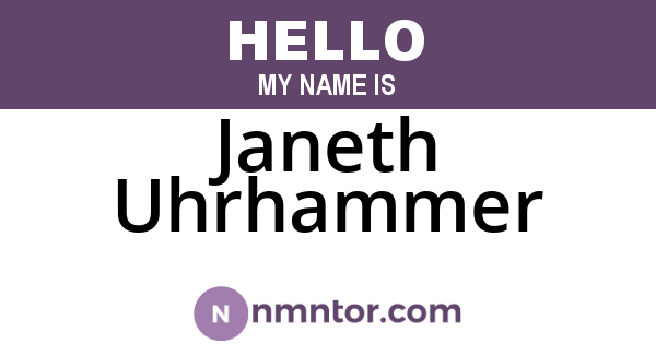 Janeth Uhrhammer