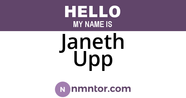 Janeth Upp