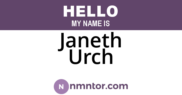 Janeth Urch