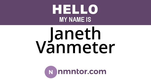 Janeth Vanmeter