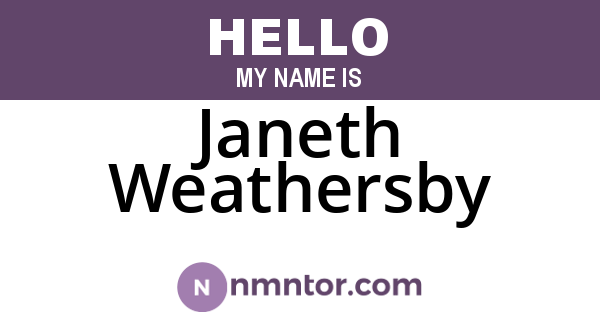 Janeth Weathersby