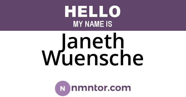 Janeth Wuensche