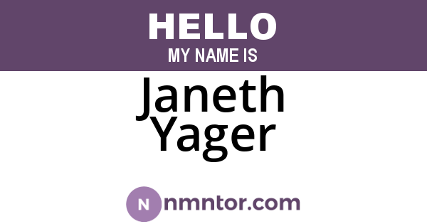 Janeth Yager
