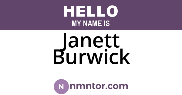 Janett Burwick