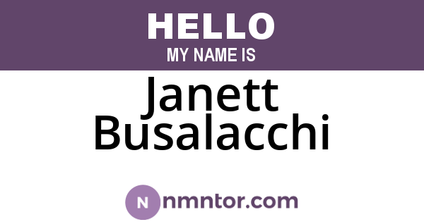Janett Busalacchi