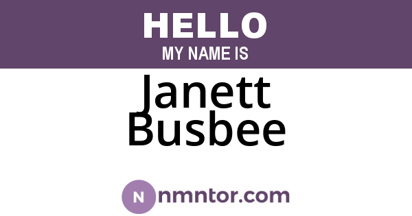 Janett Busbee