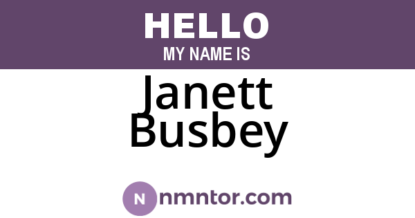 Janett Busbey