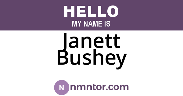 Janett Bushey