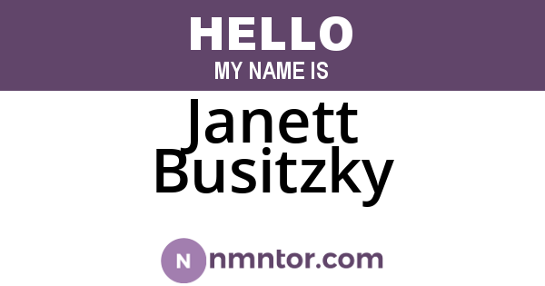 Janett Busitzky