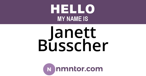 Janett Busscher