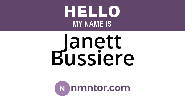 Janett Bussiere