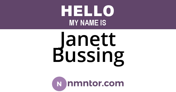 Janett Bussing
