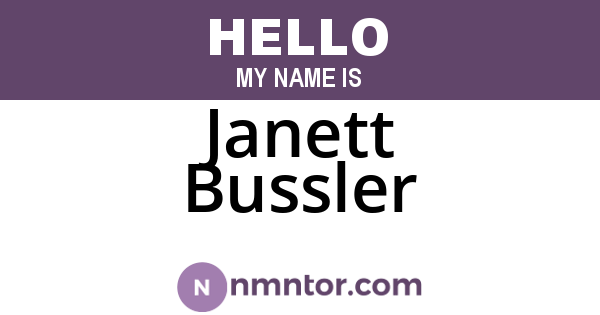 Janett Bussler