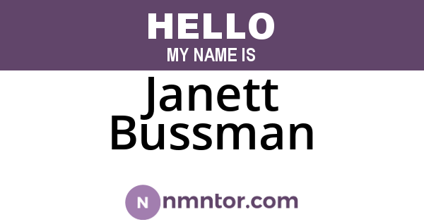 Janett Bussman