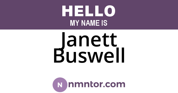 Janett Buswell