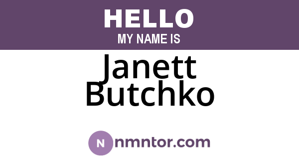 Janett Butchko