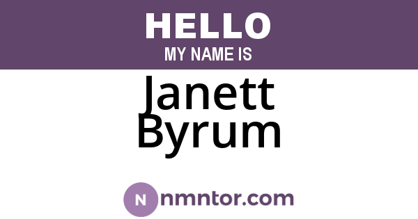 Janett Byrum