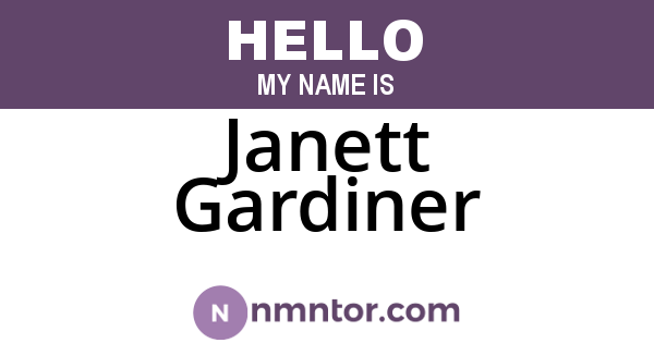 Janett Gardiner