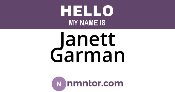 Janett Garman
