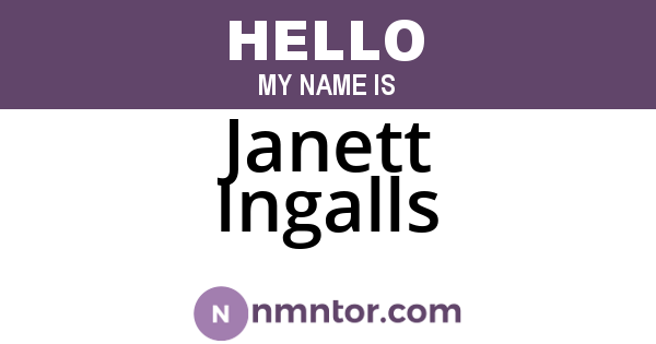 Janett Ingalls