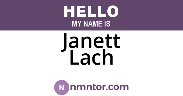 Janett Lach