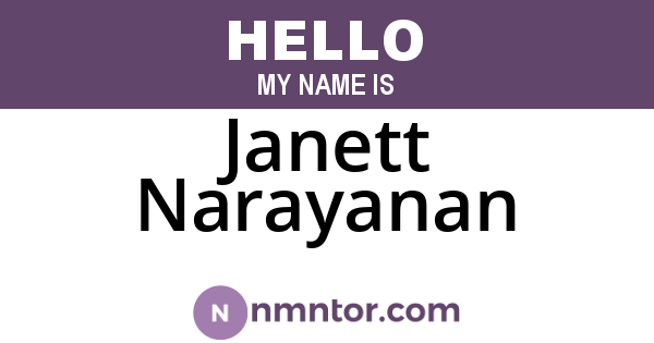 Janett Narayanan